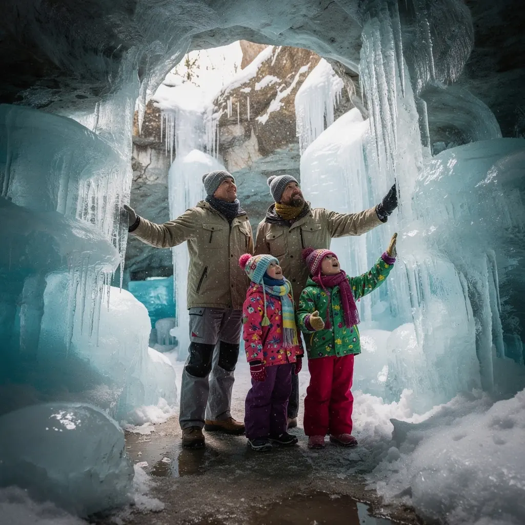 Snow-covered mountain trails winding through the picturesque landscape of Slovakia in winter.